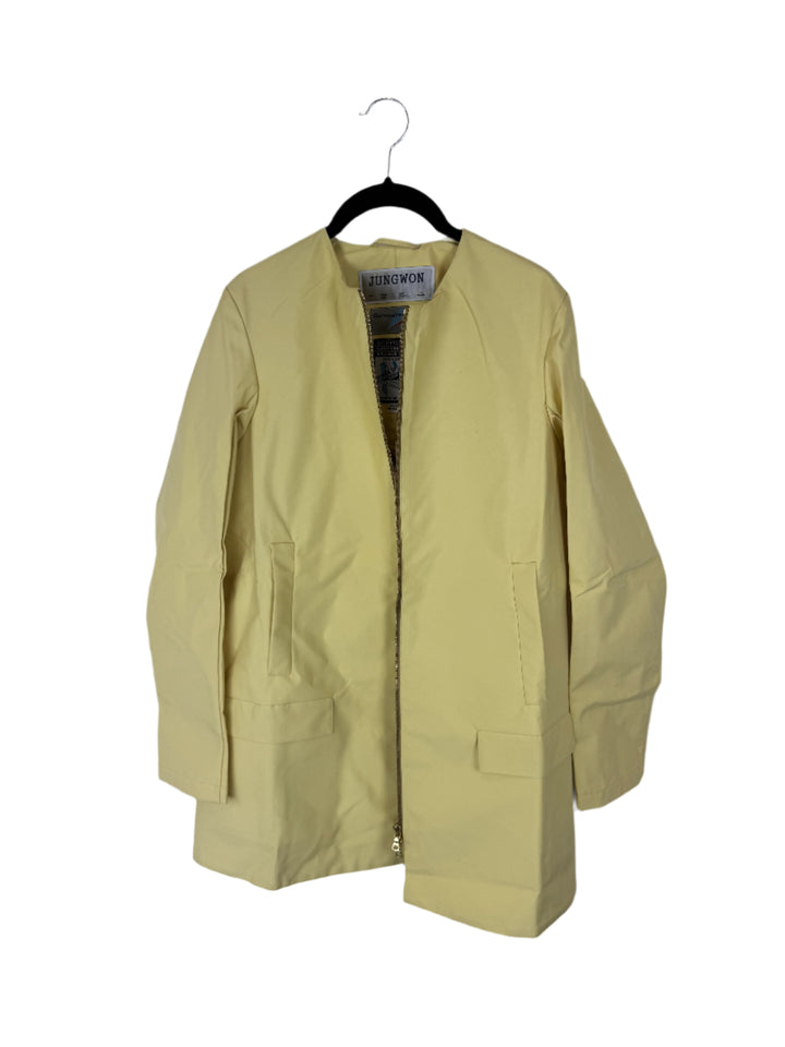 Butter Yellow Straight Fit Raincoat - Size 0-6