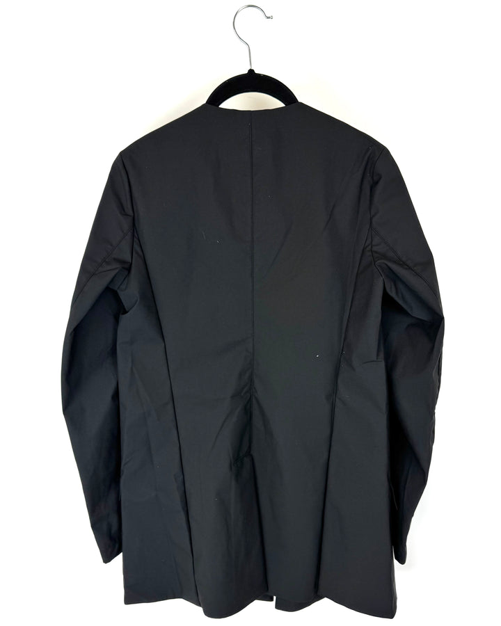 Black Straight Fit Raincoat - Size 0-6