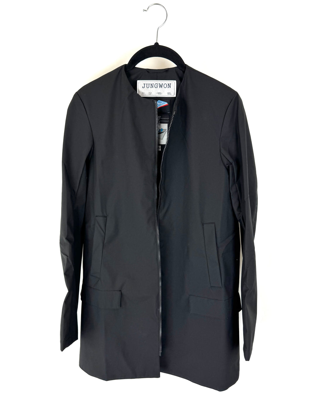 Black Straight Fit Raincoat - Size 0-6