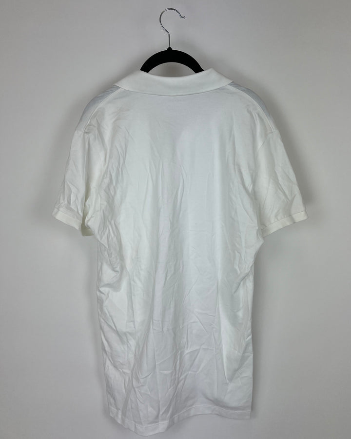 MENS White Collared T-Shirt - Slim Medium