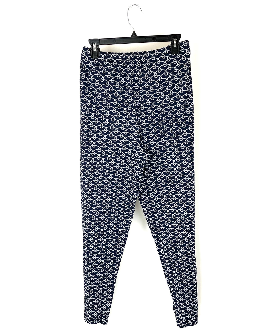 Navy Rope Print Pajama Pants - Small, 1X