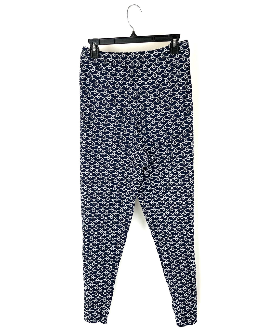 Navy Rope Print Pajama Pants - Small