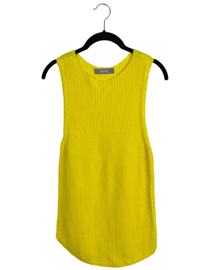 Yellow Ribbed Knit Top - Size 2/4
