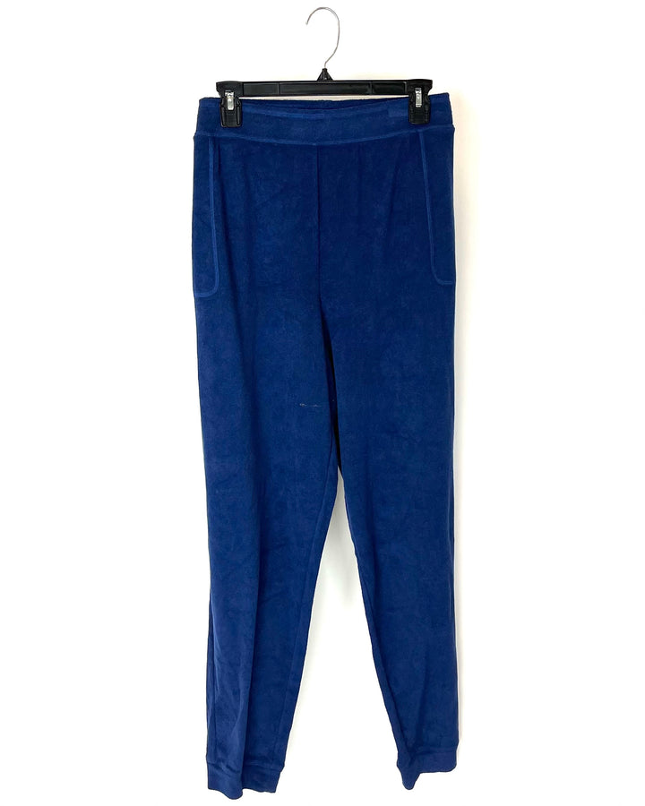 Navy Blue Terry Cloth Joggers - 1X