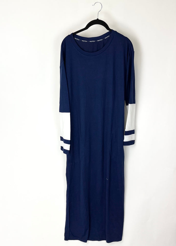 Navy Blue Lounge Dress - Size 4-6