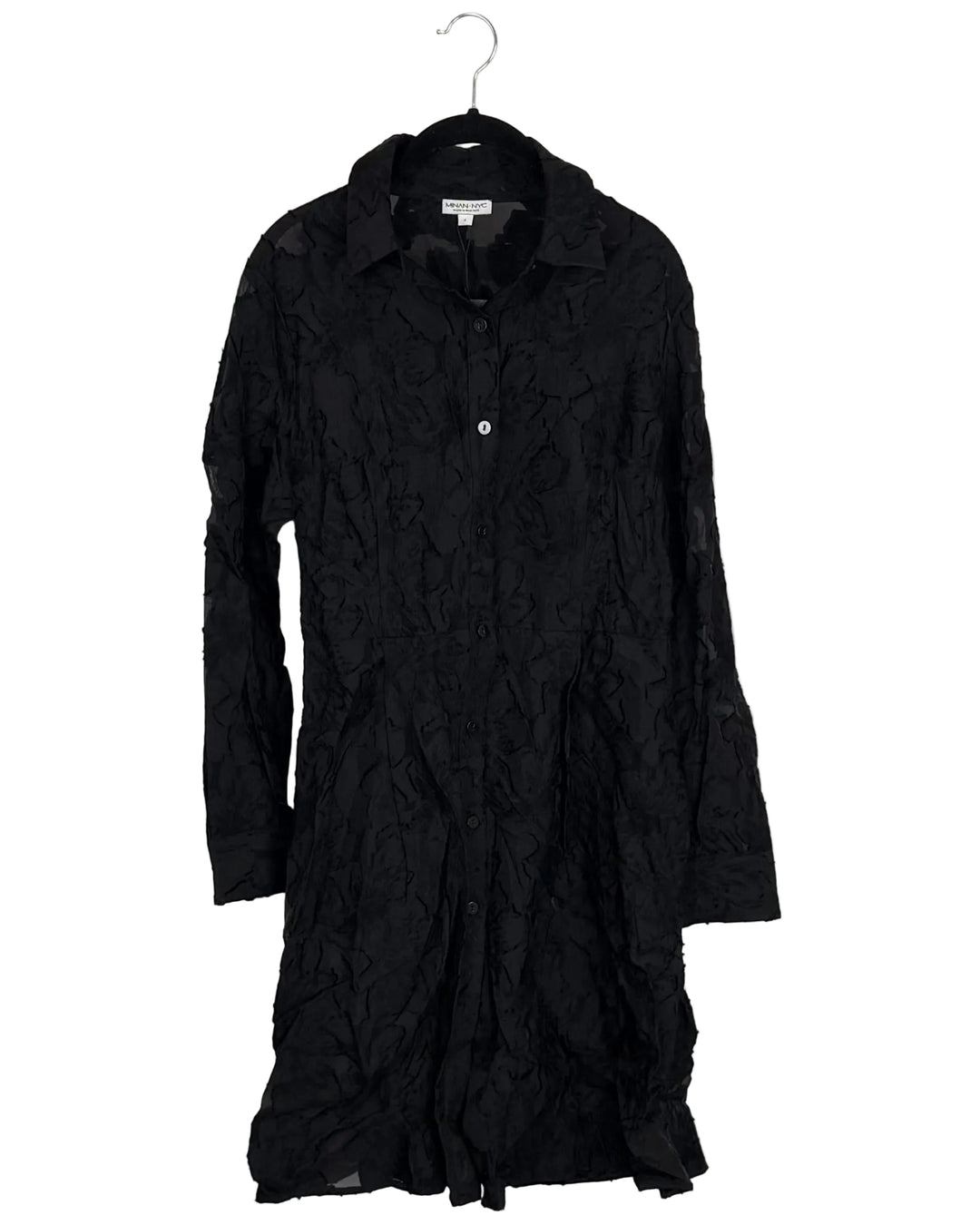 Black Sheer Floral Print Dress - Size 4/6