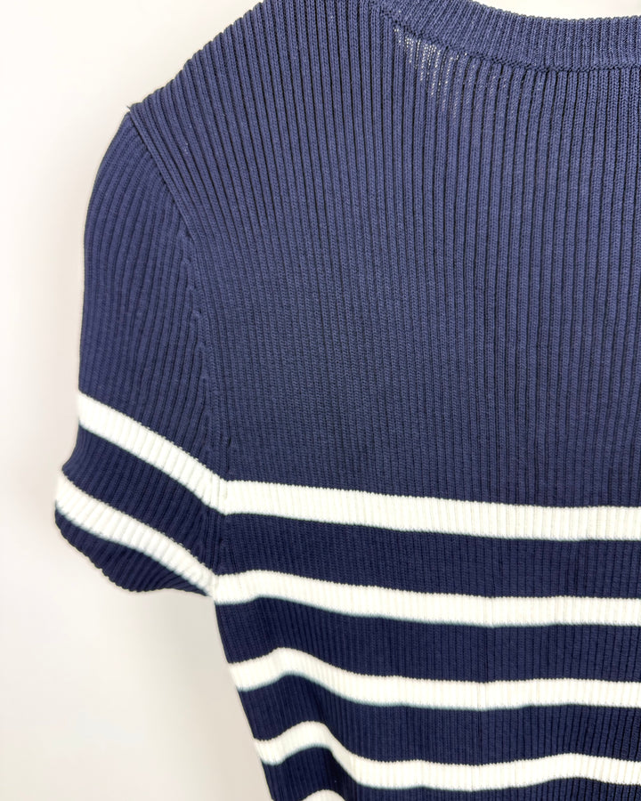 Navy Striped Dress - Size 4/6