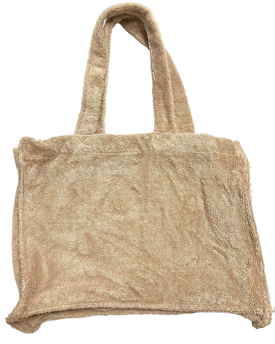 Ouai Beige Terrycloth Tote Bag