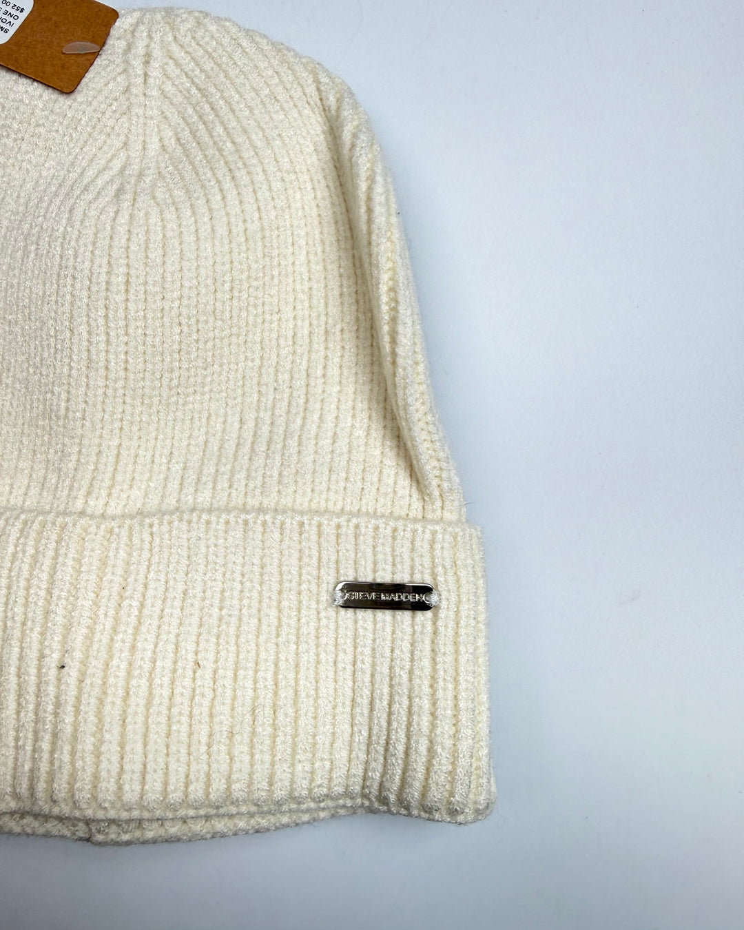 2 Pack Ivory & Black Beanies - One Size