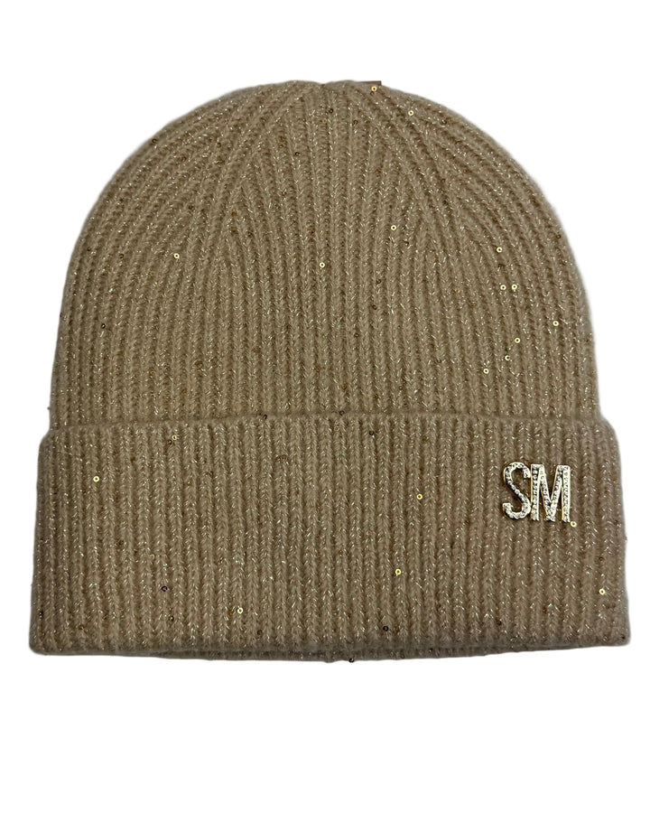 Gold Sequin Winter Hat - One Size
