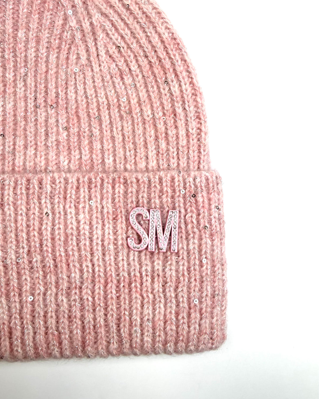 Pink Sequin Winter Hat - One Size