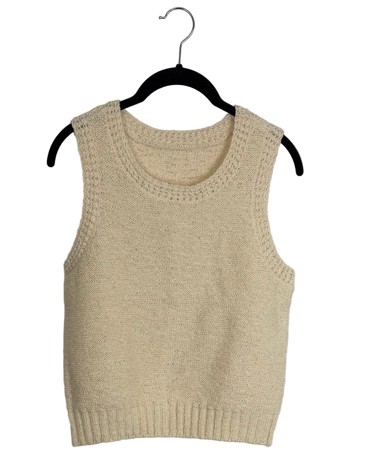 Soft Cream Knit Sweater - Size 6/8
