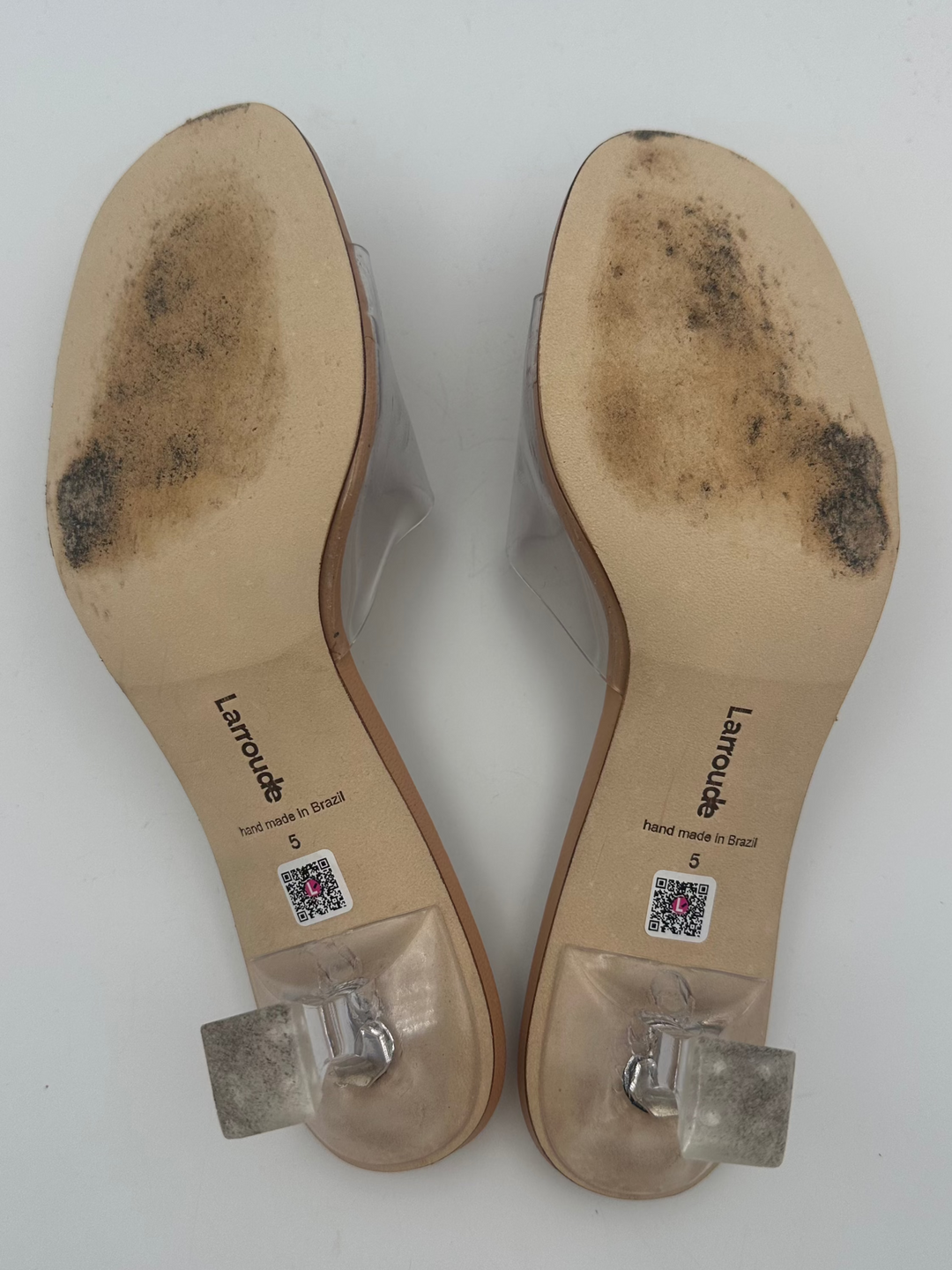 Tan And Clear Mule - 5 and 6