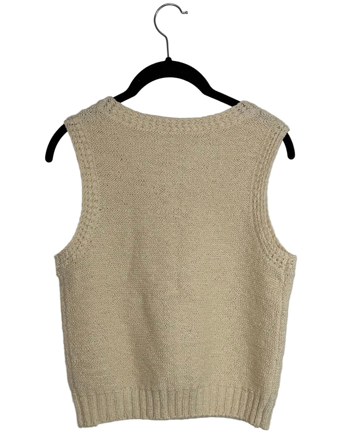Soft Cream Knit Sweater - Size 6/8