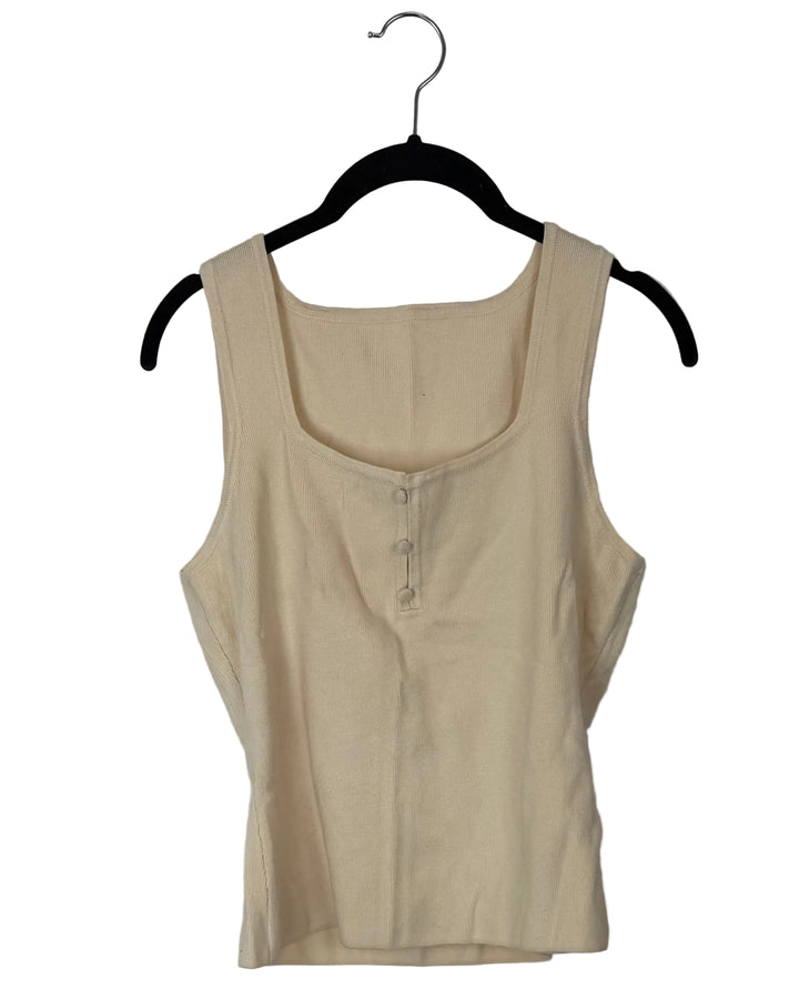 Light Cream Sleeveless Tank - Size 8/10