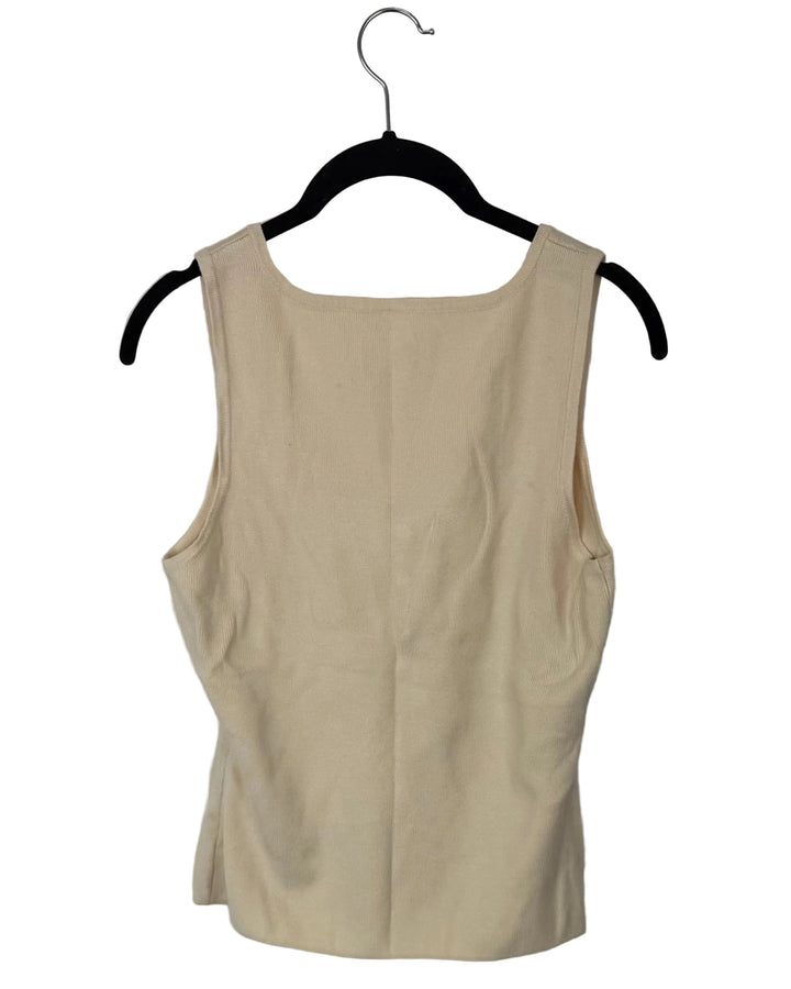 Light Cream Sleeveless Tank - Size 8/10
