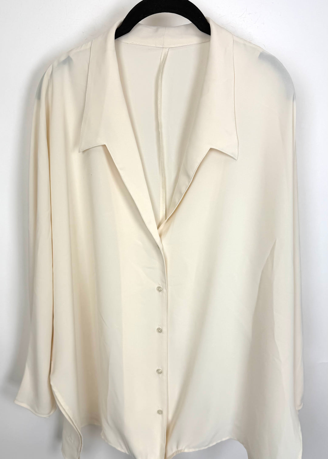 Ivory Tie-Front Blouse - Size 10/12