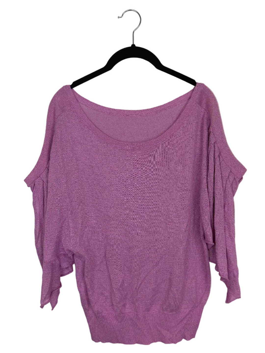 Purple Flutter Sleeve Top - Size 4/6