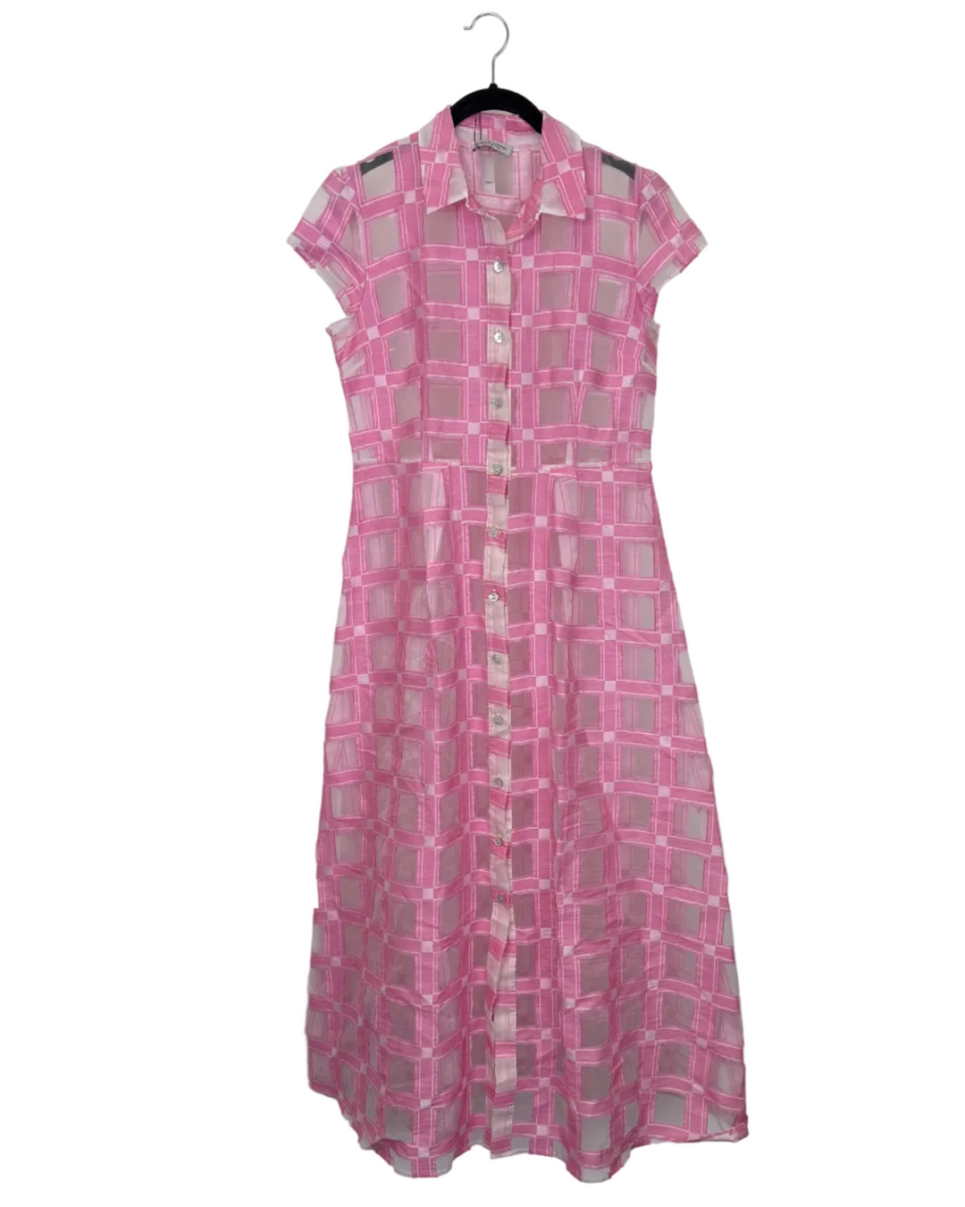 Pink Sheer Long Dress - Size 4/6