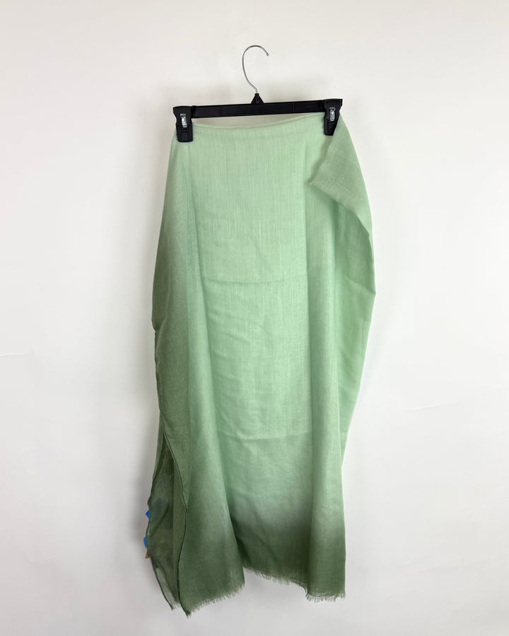 Green Ombré Oblong Scarf- One size fits all