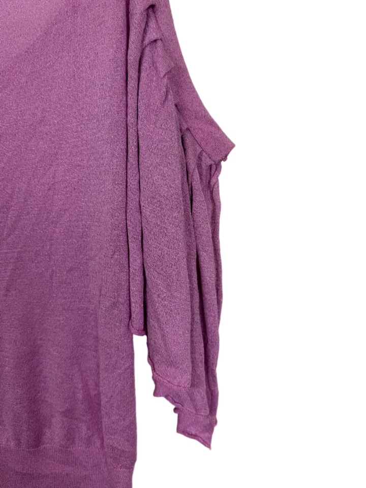 Purple Flutter Sleeve Top - Size 4/6