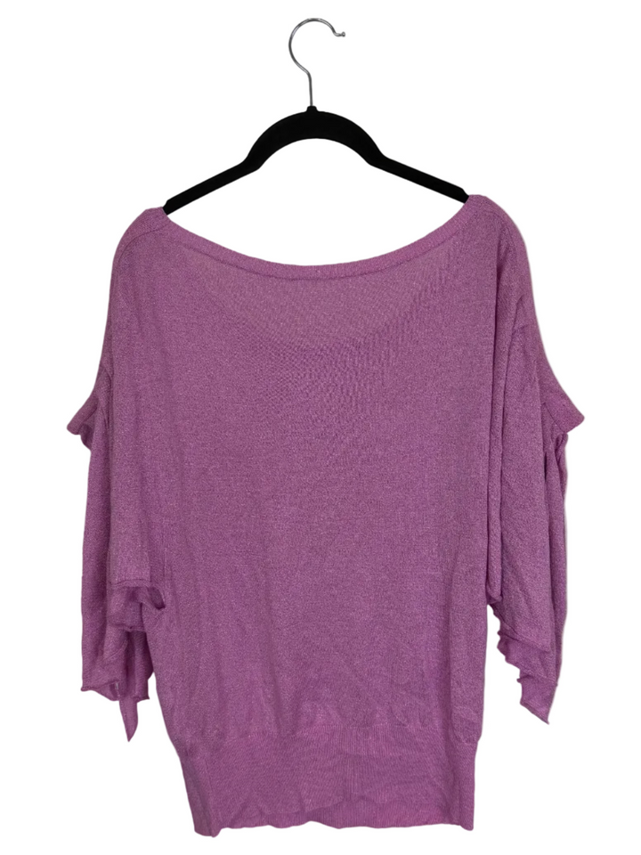 Purple Flutter Sleeve Top - Size 4/6