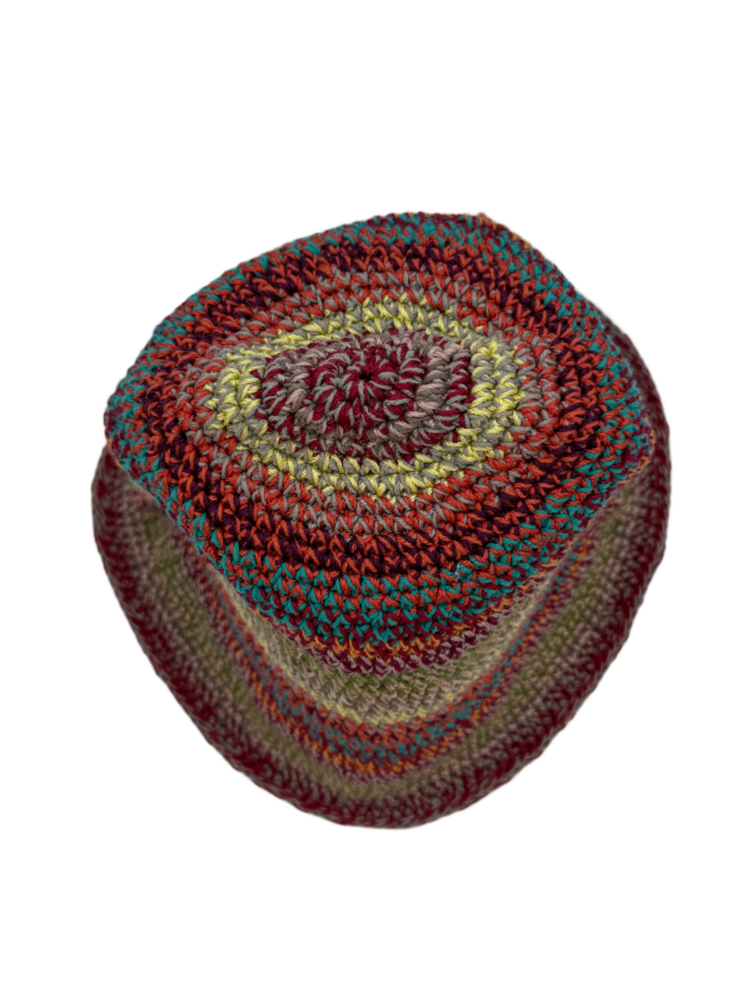 Multi-Color Striped Crochet Bucket Hat