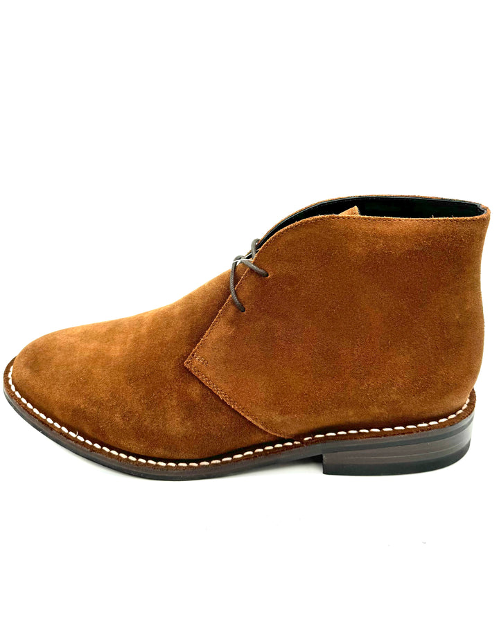 MENS Dark Copper Brown Suede Boot - Size 10
