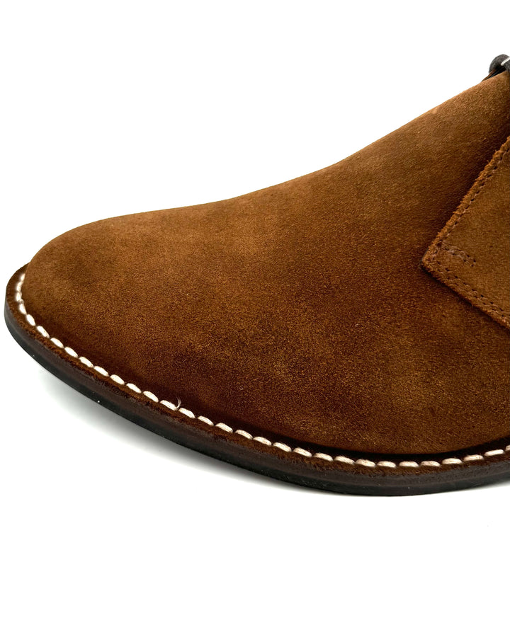 MENS Dark Copper Brown Suede Boot - Size 10