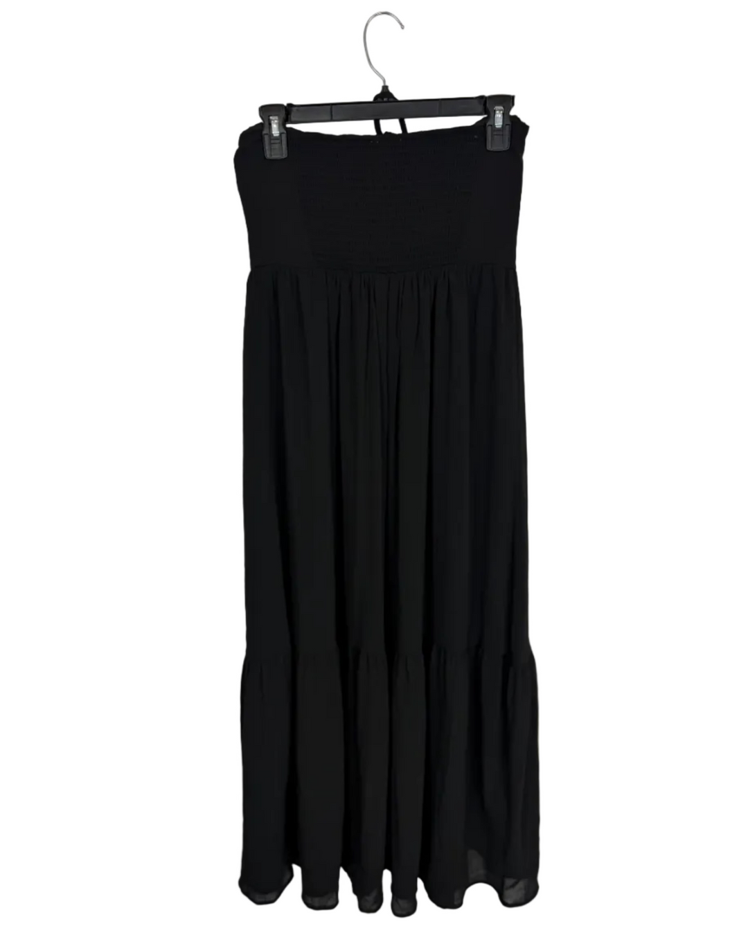 Black Ruched Halter Tie Dress - Size 6/8
