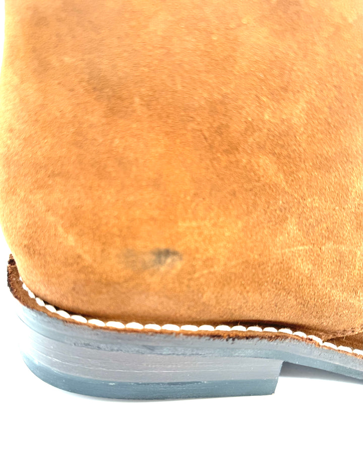 MENS Dark Copper Brown Suede Boot - Size 10
