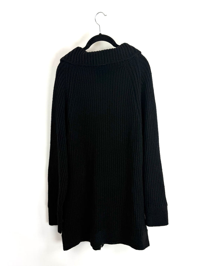 Black Full Zip Up Sweater - Extra Large