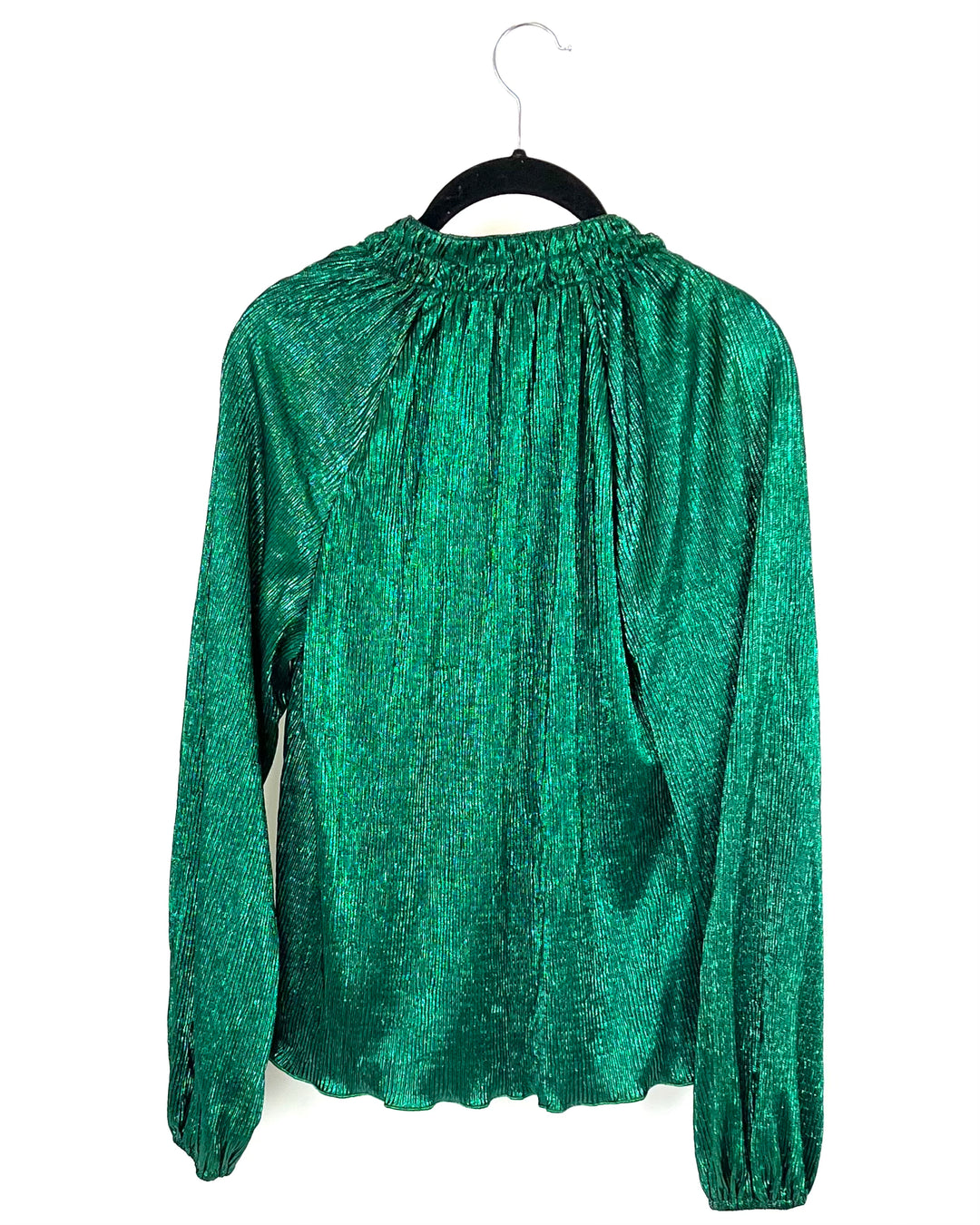 Green Metallic Blouse - Small