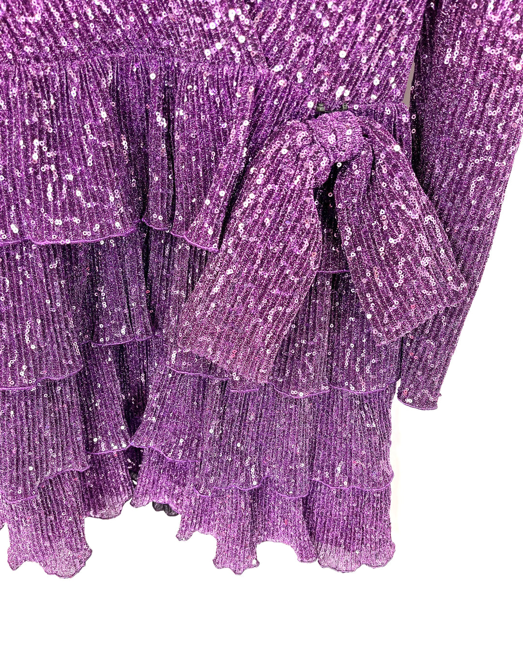Purple Sequin Dress - Small