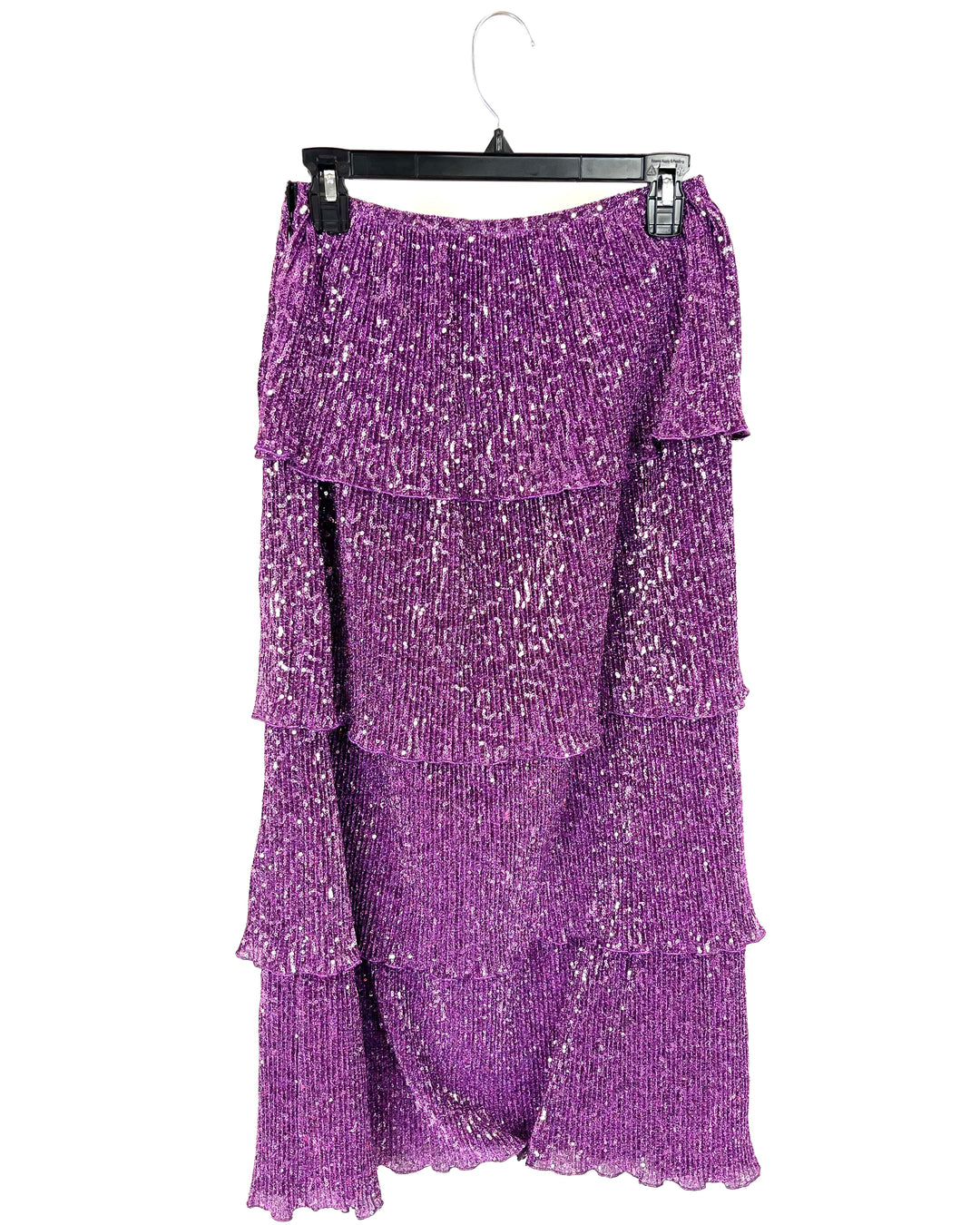 Purple Sequin Skirt - Small