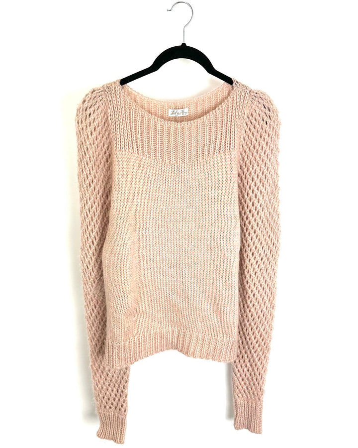 Dusty Rose Puffed Sleeve Sweater - Size 2/4