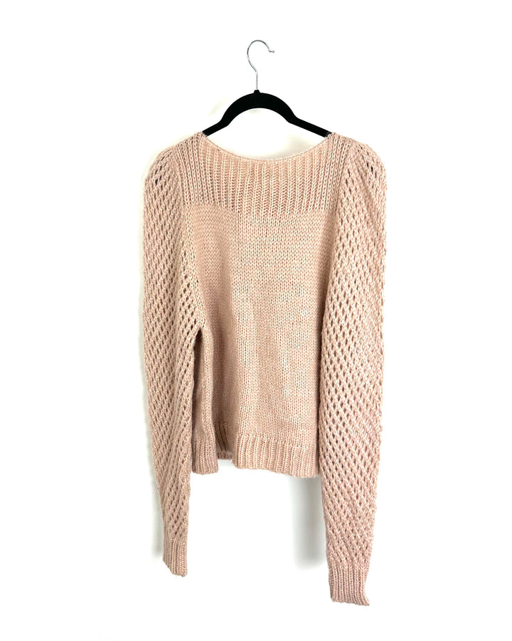 Dusty Rose Puffed Sleeve Sweater - Size 2/4