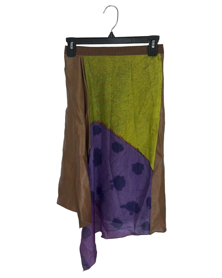 Asymmetrical Colorful Skirt- Size 0/2