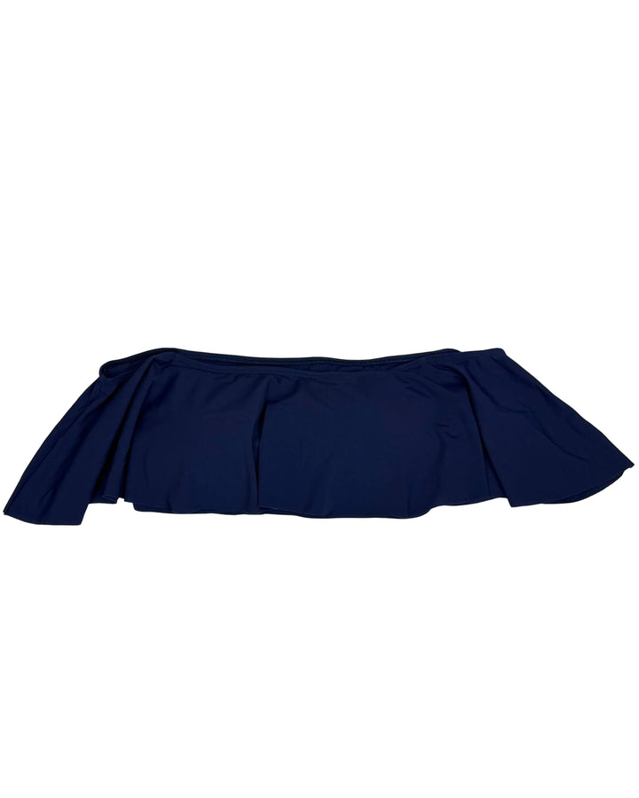 Midnight Blue Ruffle Bandeau Bikini Top - Small