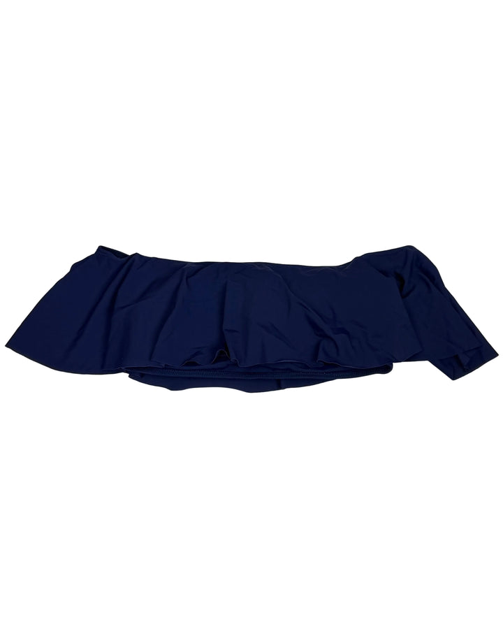 Midnight Blue Ruffle Bandeau Bikini Top - Small