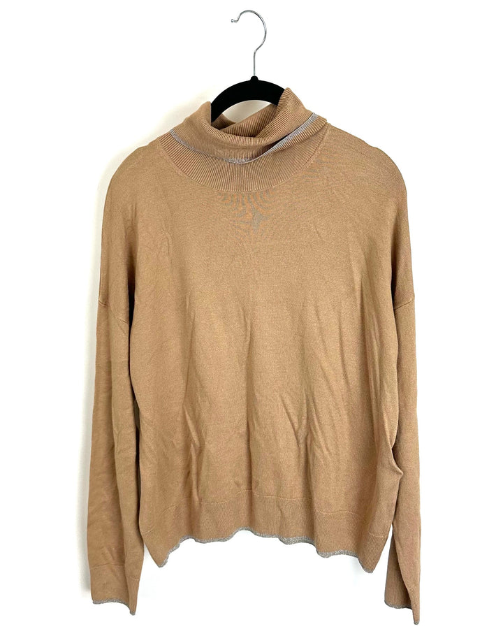 Tan Turtleneck Sweater - Size 2/4