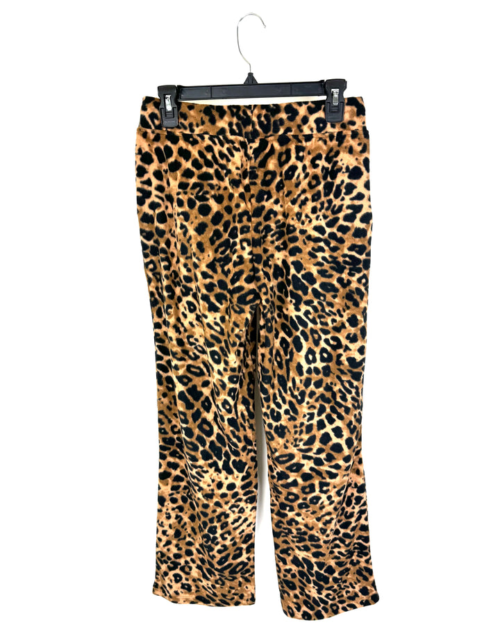 Leopard Fleece Lounge Pants - Size 2/4