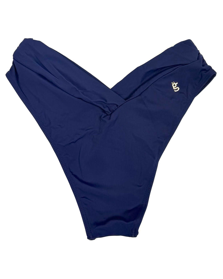 Midnight Blue V-Cut Cheeky Bikini Bottoms - S-L