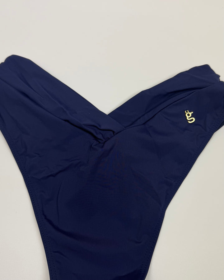 Midnight Blue V-Cut Cheeky Bikini Bottoms - S-L