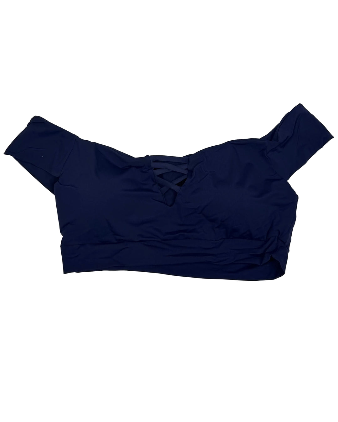 Midnight Blue Lace Up Bikini Top - S, M, L, XL