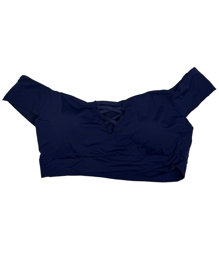 Midnight Blue Lace Up Bikini Top - S, M, L, XL