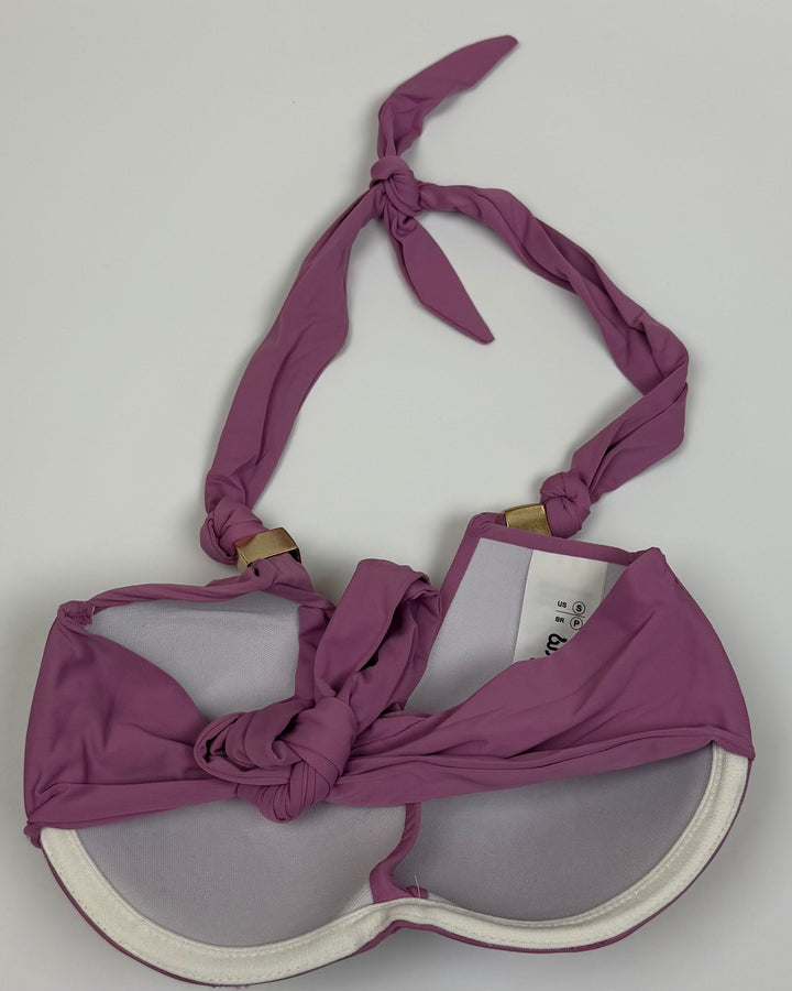 Orchid Purple Halter Bikini Top - Small