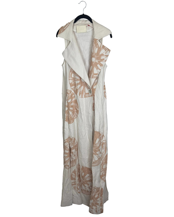 Textured Shell Print Dress - Size 8/10