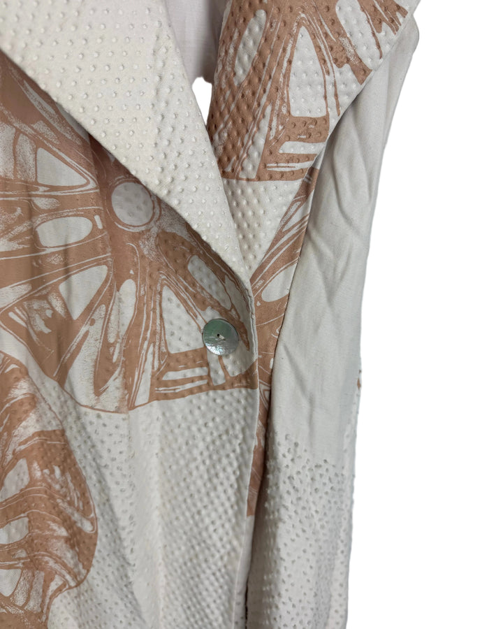 Textured Shell Print Dress - Size 8/10
