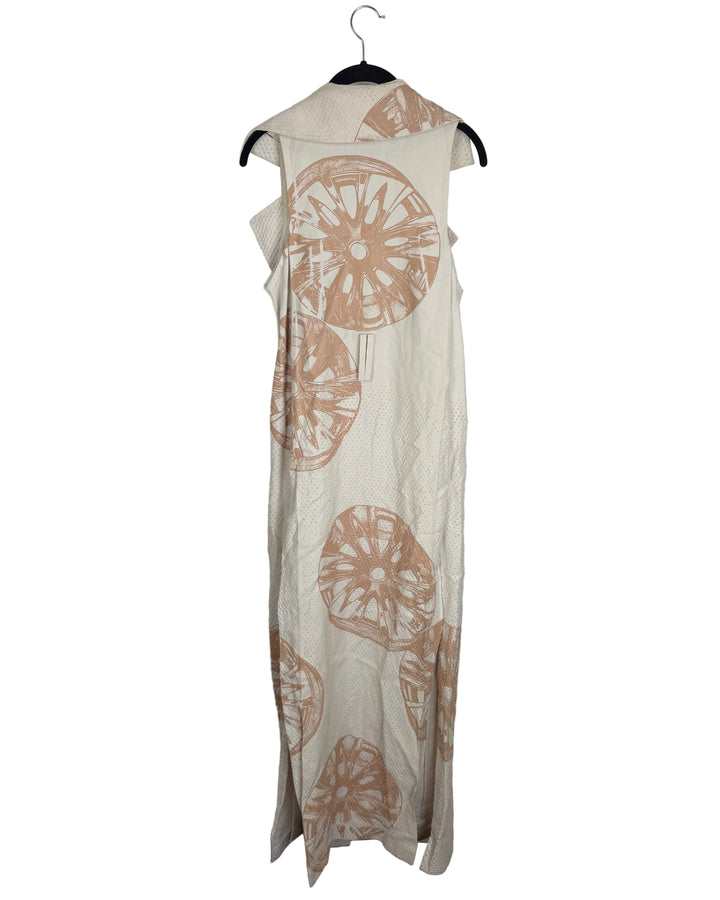 Textured Shell Print Dress - Size 8/10